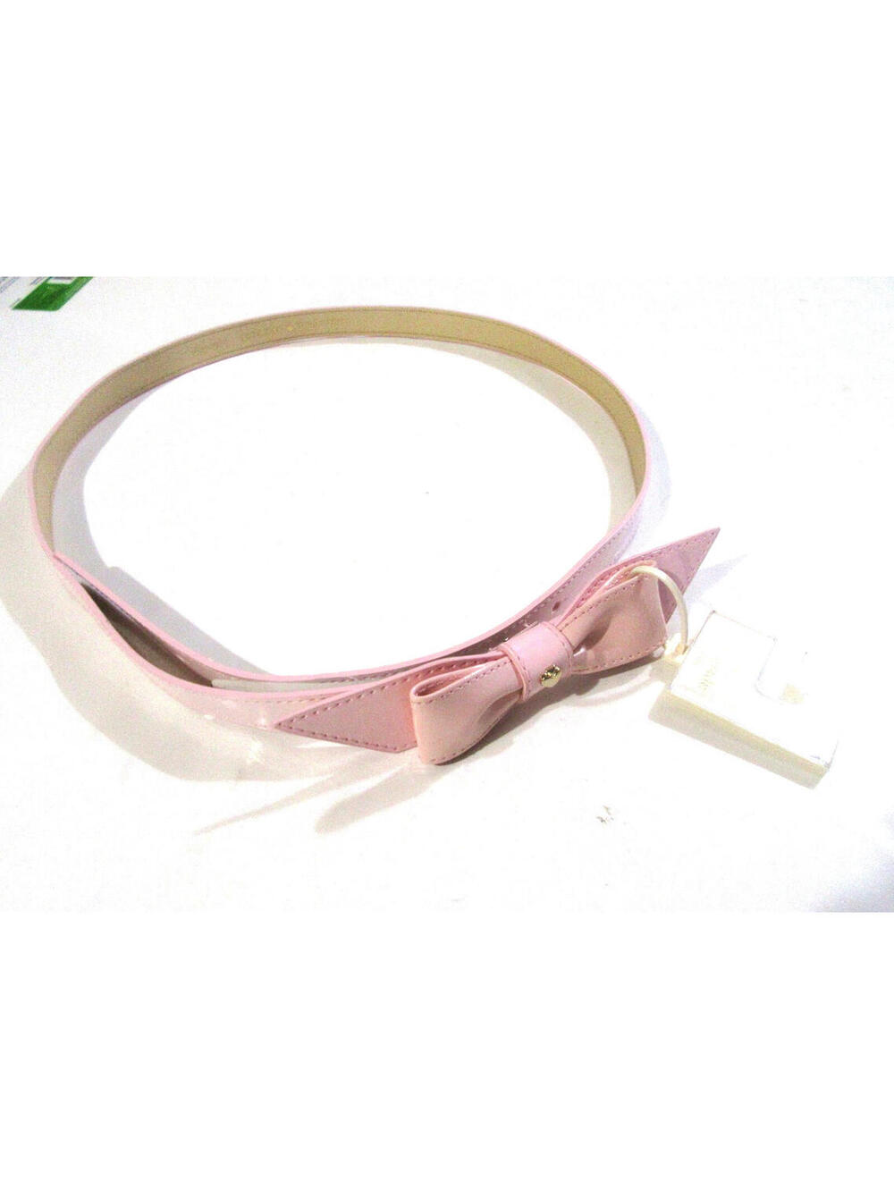 Kate Spade Womens Leather Belt with Bow Light Pink Size Large L